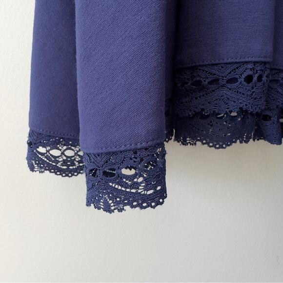 Lulus Lace Edge Cutout Waist Mini Dress Sleeveless High Neck Zip Up USA Made EUC - Picture 6 of 10